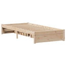 vidaXL tömör fenyőfa ágy matrac nélkül 75 x 190 cm