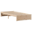 vidaXL tömör fenyőfa ágy matrac nélkül 75 x 190 cm