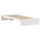 vidaXL fehér tömör fenyőfa ágy matrac nélkül 75 x 190 cm