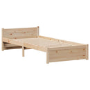 vidaXL tömör fenyőfa ágykeret matrac nélkül 90 x 190 cm