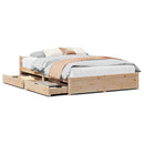 vidaXL tömör fenyőfa ágy matrac nélkül 135 x 190 cm