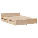 vidaXL tömör fenyőfa ágy matrac nélkül 135 x 190 cm