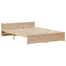 vidaXL tömör fenyőfa ágy matrac nélkül 135 x 190 cm