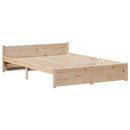 vidaXL tömör fenyőfa ágy matrac nélkül 140 x 190 cm