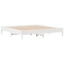 vidaXL fehér tömör fenyőfa ágy matrac nélkül 200 x 200 cm