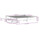 vidaXL viaszbarna tömör fenyőfa ágy matrac nélkül 200 x 200 cm