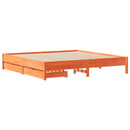 vidaXL viaszbarna tömör fenyőfa ágy matrac nélkül 180 x 200 cm