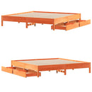 vidaXL viaszbarna tömör fenyőfa ágy matrac nélkül 180 x 200 cm