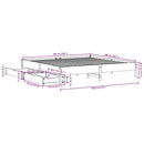 vidaXL viaszbarna tömör fenyőfa ágy matrac nélkül 180 x 200 cm