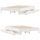 vidaXL fehér tömör fenyőfa ágy matrac nélkül 150 x 200 cm