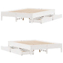 vidaXL fehér tömör fenyőfa ágy matrac nélkül 120 x 200 cm