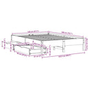 vidaXL fehér tömör fenyőfa ágy matrac nélkül 120 x 200 cm