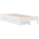 vidaXL fehér tömör fenyőfa ágy matrac nélkül 90 x 200 cm