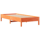 vidaXL viaszbarna tömör fenyőfa ágy matrac nélkül 90 x 200 cm
