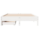 vidaXL fehér tömör fenyőfa ágy matrac nélkül 140x190 cm