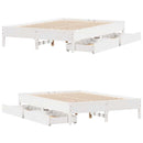 vidaXL fehér tömör fenyőfa ágy matrac nélkül 140x190 cm