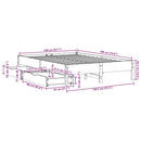 vidaXL fehér tömör fenyőfa ágy matrac nélkül 140x190 cm