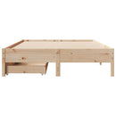 vidaXL tömör fenyőfa ágy matrac nélkül 135 x 190 cm