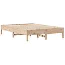 vidaXL tömör fenyőfa ágy matrac nélkül 135 x 190 cm