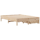 vidaXL tömör fenyőfa ágy matrac nélkül 135 x 190 cm