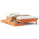vidaXL viaszbarna tömör fenyőfa ágy matrac nélkül 90 x 190 cm