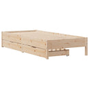 vidaXL tömör fenyőfa ágy matrac nélkül 75 x 190 cm