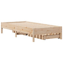 vidaXL tömör fenyőfa ágy matrac nélkül 75 x 190 cm