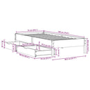 vidaXL fehér tömör fenyőfa ágy matrac nélkül 75 x 190 cm