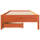 vidaXL viaszbarna tömör fenyőfa ágy matrac nélkül 75 x 190 cm
