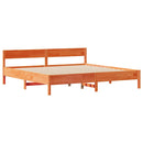 vidaXL viaszbarna tömör fenyőfa ágy matrac nélkül 180 x 200 cm
