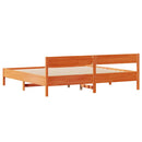 vidaXL viaszbarna tömör fenyőfa ágy matrac nélkül 180 x 200 cm