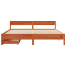 vidaXL viaszbarna tömör fenyőfa ágy matrac nélkül 160 x 200 cm