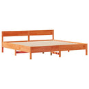 vidaXL viaszbarna tömör fenyőfa ágy matrac nélkül 160 x 200 cm
