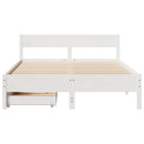 vidaXL fehér tömör fenyőfa ágy matrac nélkül 150 x 200 cm