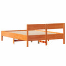 vidaXL viaszbarna tömör fenyőfa ágy matrac nélkül 150 x 200 cm