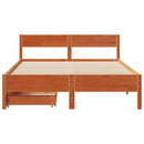 vidaXL viaszbarna tömör fenyőfa ágy matrac nélkül 140 x 200 cm