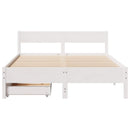vidaXL fehér tömör fenyőfa ágy matrac nélkül 120 x 200 cm
