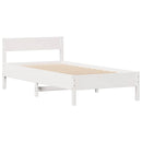 vidaXL fehér tömör fenyőfa ágy matrac nélkül 100 x 200 cm