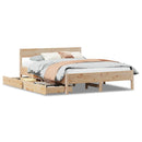 vidaXL tömör fenyőfa ágy matrac nélkül 140 x 190 cm