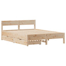 vidaXL tömör fenyőfa ágy matrac nélkül 135 x 190 cm