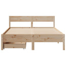 vidaXL tömör fenyőfa ágy matrac nélkül 135 x 190 cm
