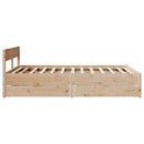 vidaXL tömör fenyőfa ágy matrac nélkül 135 x 190 cm