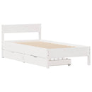 vidaXL fehér tömör fenyőfa ágykeret matrac nélkül 90 x 190 cm