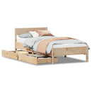 vidaXL tömör fenyőfa ágy matrac nélkül 75 x 190 cm