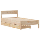 vidaXL tömör fenyőfa ágy matrac nélkül 75 x 190 cm