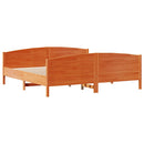 vidaXL viaszbarna tömör fenyőfa ágy matrac nélkül 180 x 200 cm