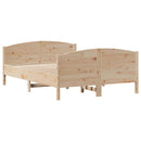 vidaXL tömör fenyőfa ágy matrac nélkül 135 x 190 cm