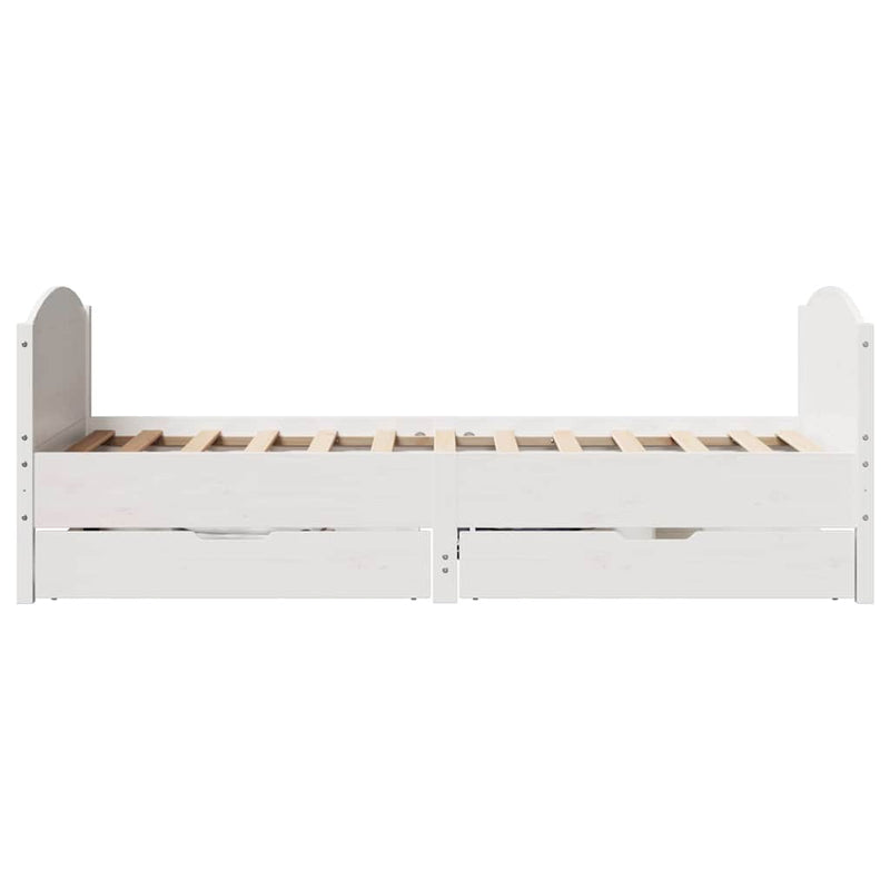 vidaXL fehér tömör fenyőfa ágy matrac nélkül 100 x 200 cm
