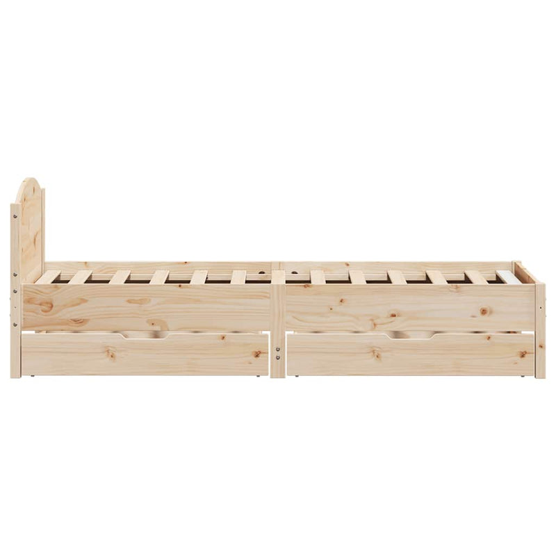 vidaXL tömör fenyőfa ágy matrac nélkül 90 x 200 cm