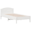 vidaXL fehér tömör fenyőfa ágy matrac nélkül 75 x 190 cm
